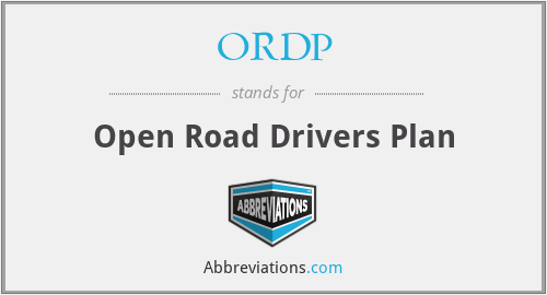 ORDP - Open Road Drivers Plan