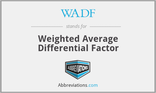 WADF - Weighted Average Differential Factor