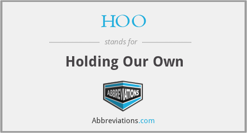 HOO - Holding Our Own