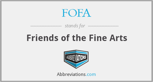 FOFA - Friends of the Fine Arts