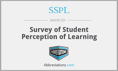 SSPL - Survey of Student Perception of Learning