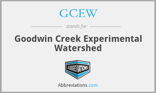 GCEW - Goodwin Creek Experimental Watershed