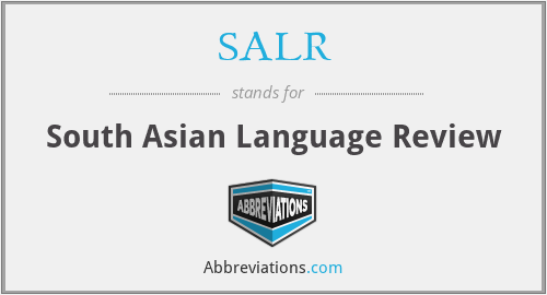 SALR - South Asian Language Review