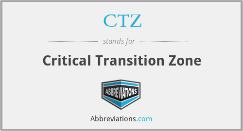 CTZ - Critical Transition Zone