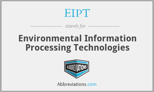 EIPT - Environmental Information Processing Technologies