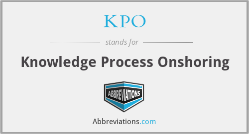 KPO - Knowledge Process Onshoring