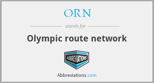 ORN - Olympic route network