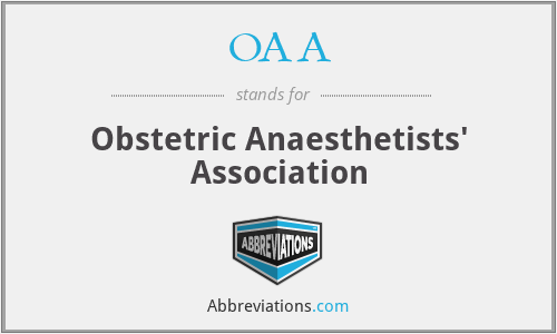 OAA - Obstetric Anaesthetists' Association