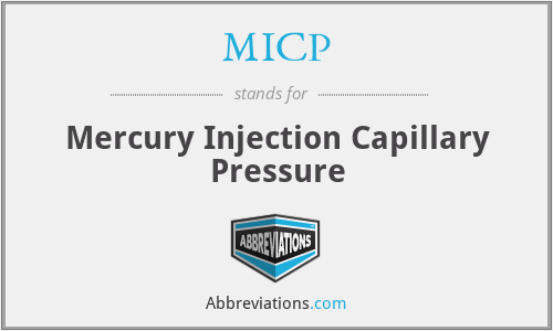 MICP - Mercury Injection Capillary Pressure