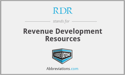 RDR - Revenue Development Resources