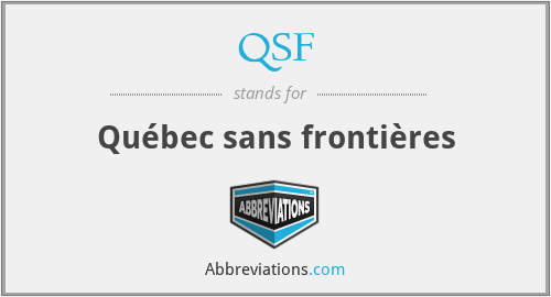 QSF - Québec sans frontières
