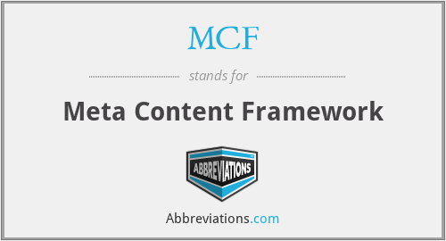 MCF - Meta Content Framework