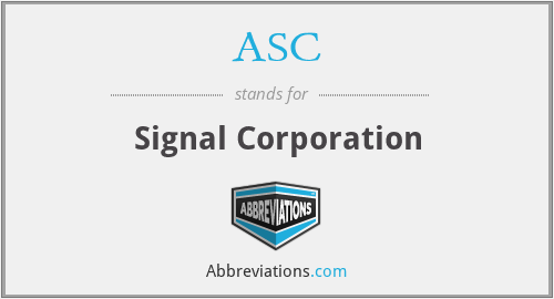 ASC - Signal Corporation