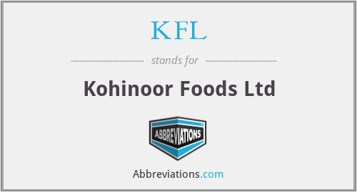 KFL - Kohinoor Foods Ltd