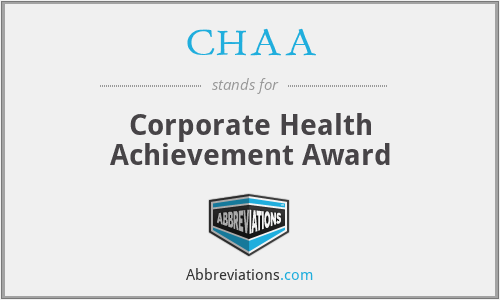 CHAA - Corporate Health Achievement Award