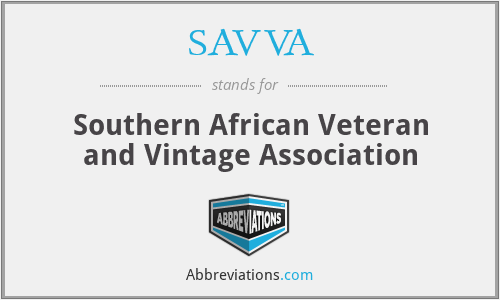 SAVVA - Southern African Veteran and Vintage Association
