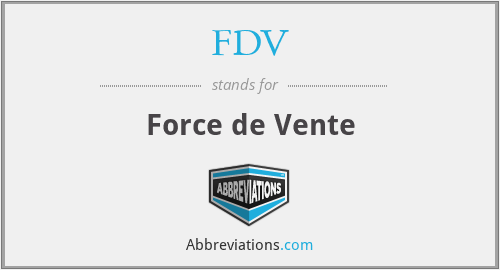 FDV - Force de Vente