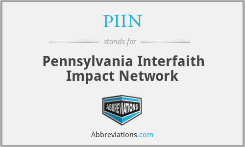 PIIN - Pennsylvania Interfaith Impact Network