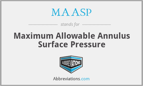 MAASP - Maximum Allowable Annulus Surface Pressure