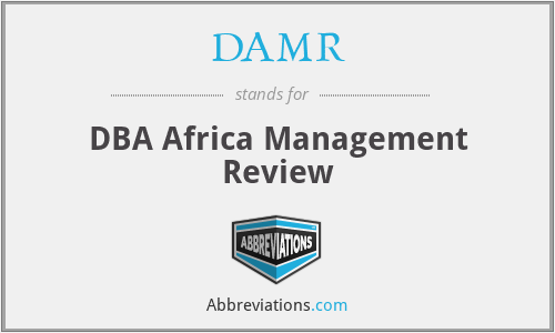 DAMR - DBA Africa Management Review