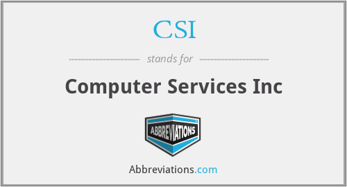 CSI - Computer Services Inc