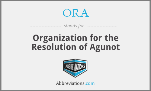 ORA - Organization for the Resolution of Agunot