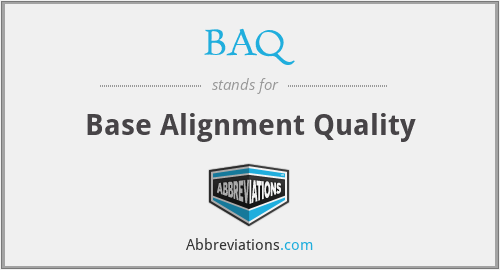 BAQ - Base Alignment Quality