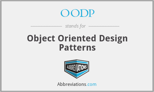OODP - Object Oriented Design Patterns