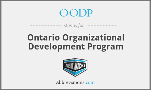 OODP - Ontario Organizational Development Program