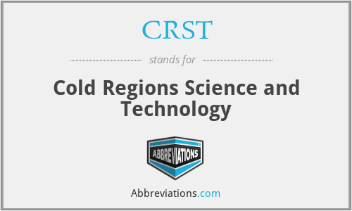 CRST - Cold Regions Science and Technology