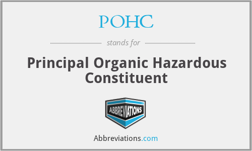 POHC - Principal Organic Hazardous Constituent