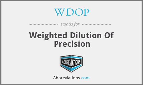 WDOP - Weighted Dilution Of Precision