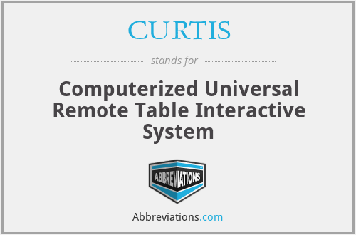 CURTIS - Computerized Universal Remote Table Interactive System
