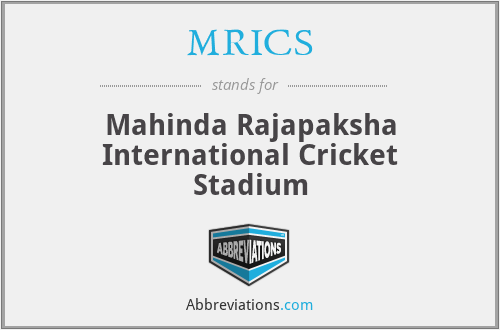 MRICS - Mahinda Rajapaksha International Cricket Stadium