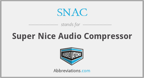 SNAC - Super Nice Audio Compressor