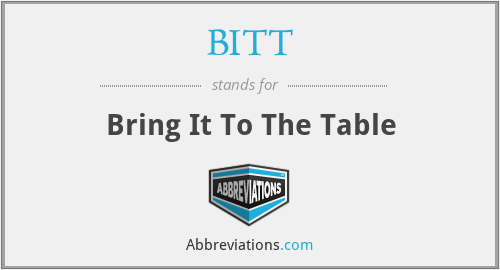 BITT - Bring It To The Table