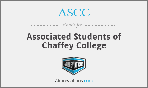 ASCC - Associated Students of Chaffey College
