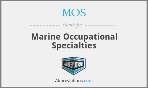 MOS - Marine Occupational Specialties