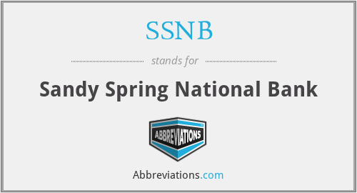 SSNB - Sandy Spring National Bank