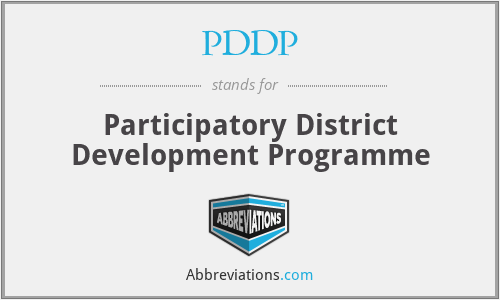 PDDP - Participatory District Development Programme