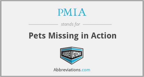 PMIA - Pets Missing in Action