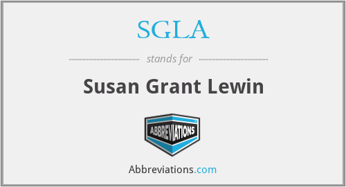 SGLA - Susan Grant Lewin