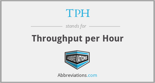 TPH - Throughput per Hour