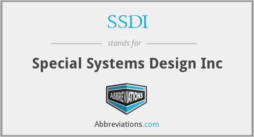 SSDI - Special Systems Design Inc