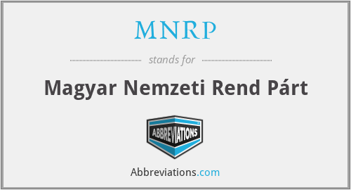 MNRP - Magyar Nemzeti Rend Párt