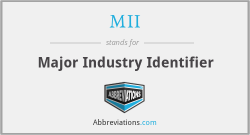 MII - Major Industry Identifier