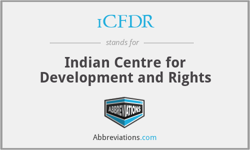 iCFDR - Indian Centre for Development and Rights