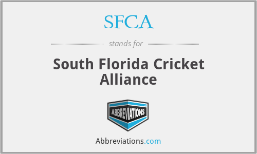 SFCA - South Florida Cricket Alliance