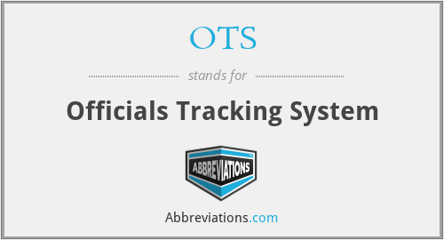 OTS - Officials Tracking System