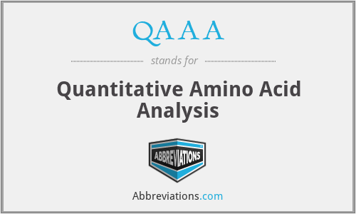 QAAA - Quantitative Amino Acid Analysis
